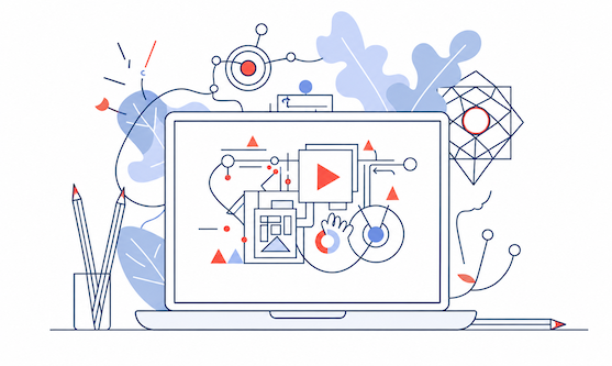 AIが見積業務を自動化するイメージイラスト